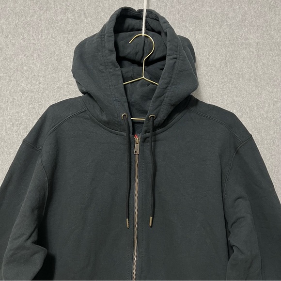 American Giant Men's Full Zip Heavyweight Hoodie Jacket Size XL Black - Picture 4 of 10